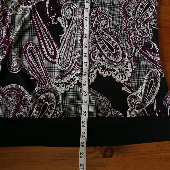Chapter One Black Purple White Halter Style Top - Picture 6 of 6